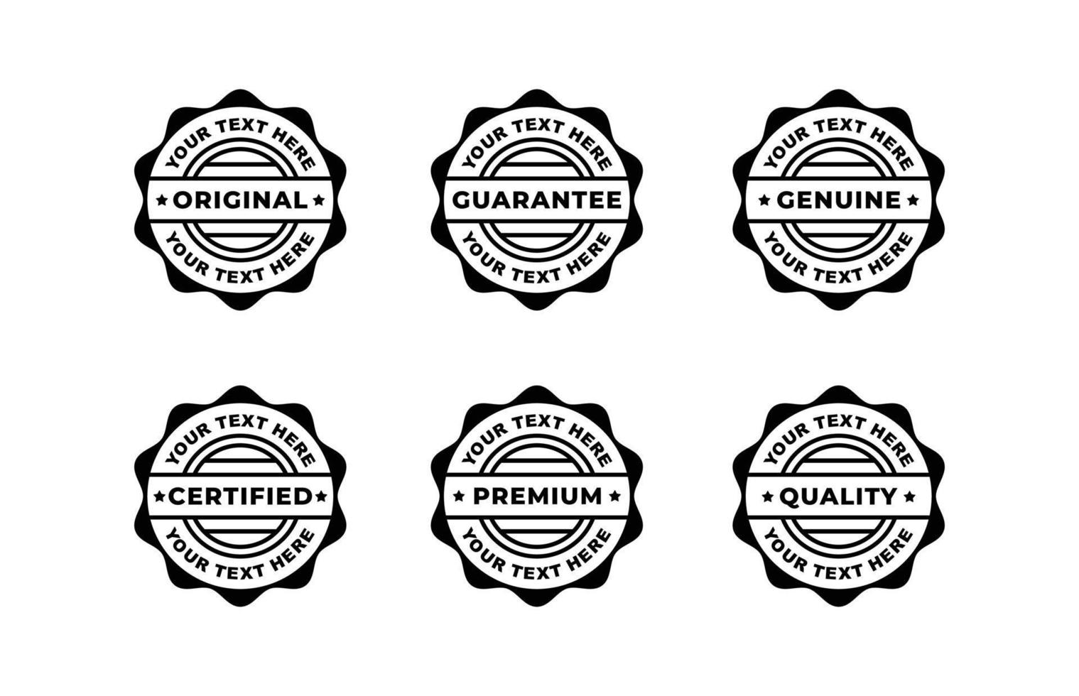Stamp seal icon set vector illustration