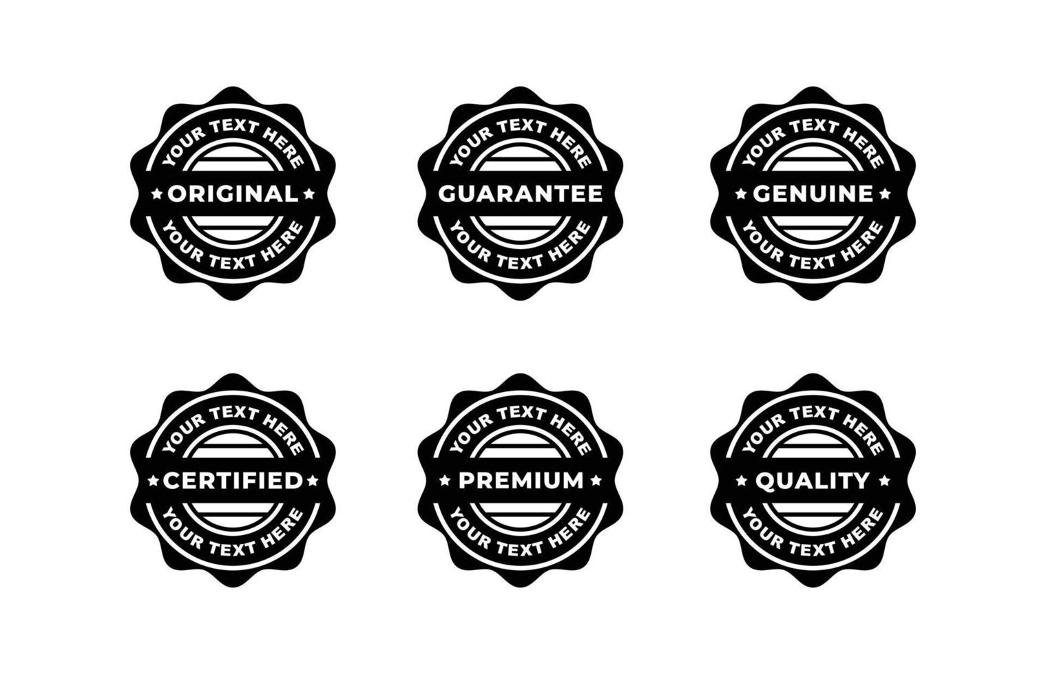 Stamp seal icon set vector illustration