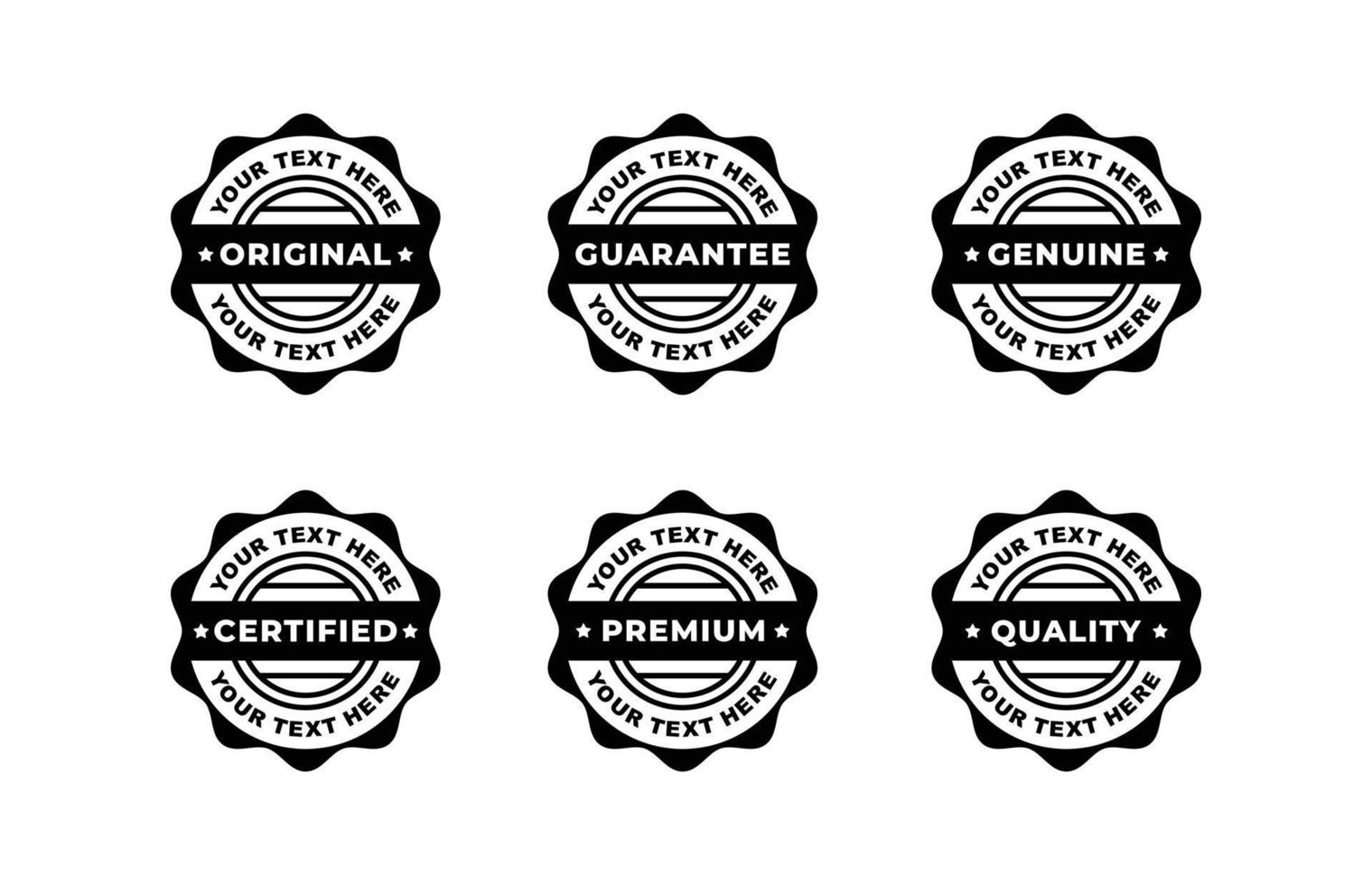 Stamp seal icon set vector illustration