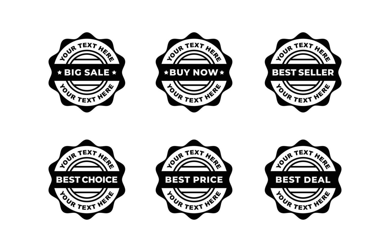 Stamp seal icon set vector illustration