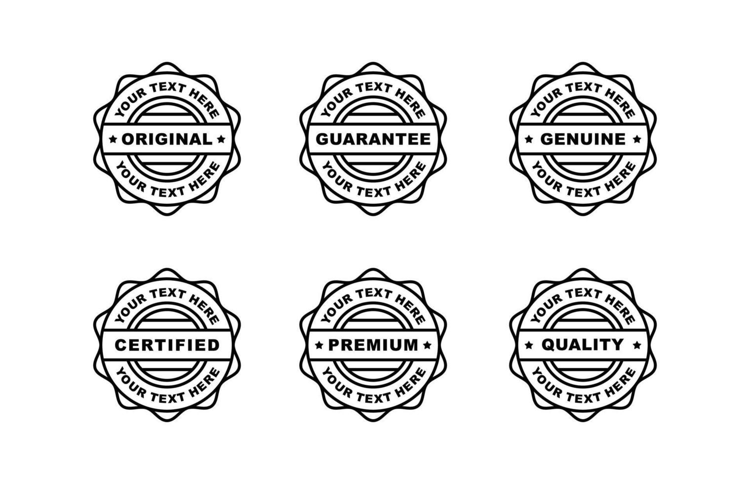 conjunto de iconos de sello de sello ilustración vectorial vector