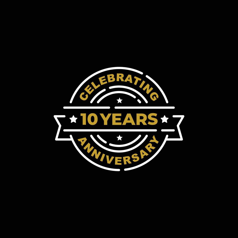 10th years anniversary celebration logo vector