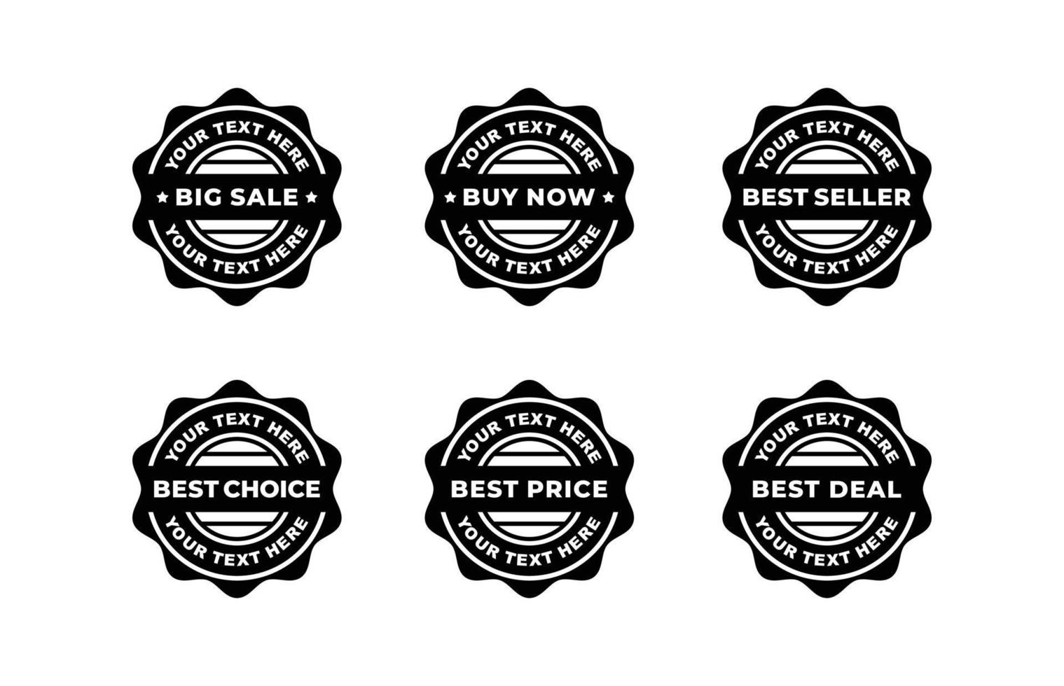 Stamp seal icon set vector illustration