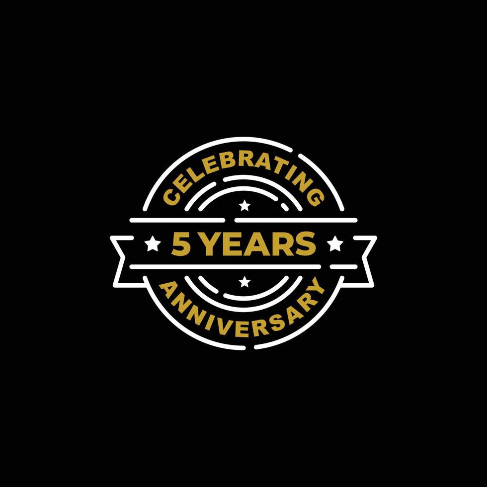 5th years anniversary celebrating logo vector