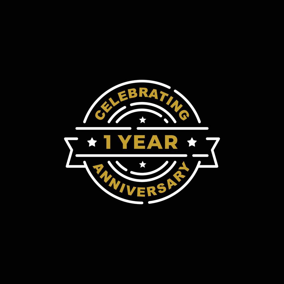 1 year anniversary celebration logo vector