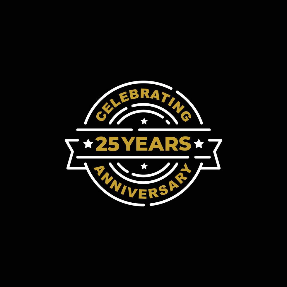 25 years anniversary celebration logo vector