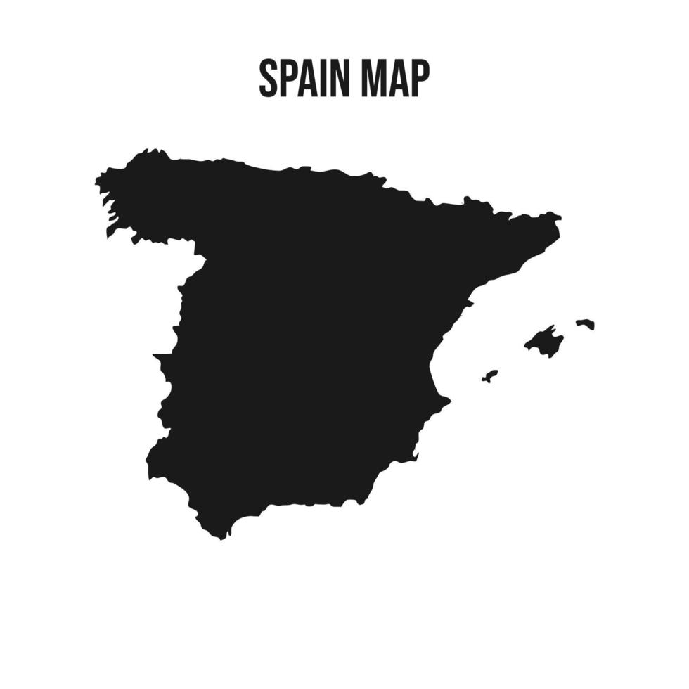 vector de mapa de españa. mapa de españa con línea de territorio. ilustración vectorial mapas simples de españa.