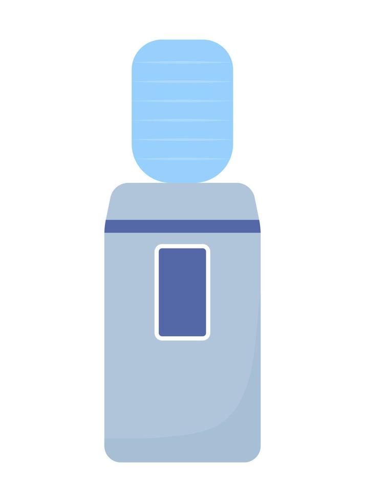 Water dispenser semi flat color vector object. Office interior. Editable element. Full sized item on white. Hydration simple cartoon style illustration for web graphic design and animation