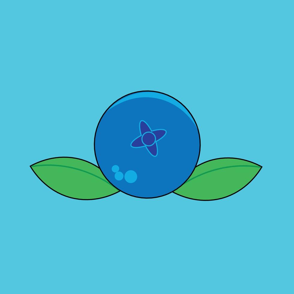 Vector of the fruit series, vector of cute blueberry fruit. Great for learning for kids as well as as icons.