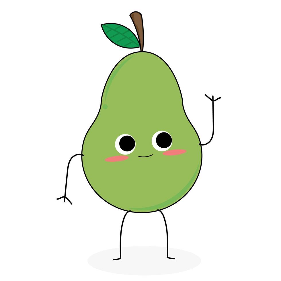 Vector of the fruit series, vector of a cute pear. Great for learning for kids as well as as icons.