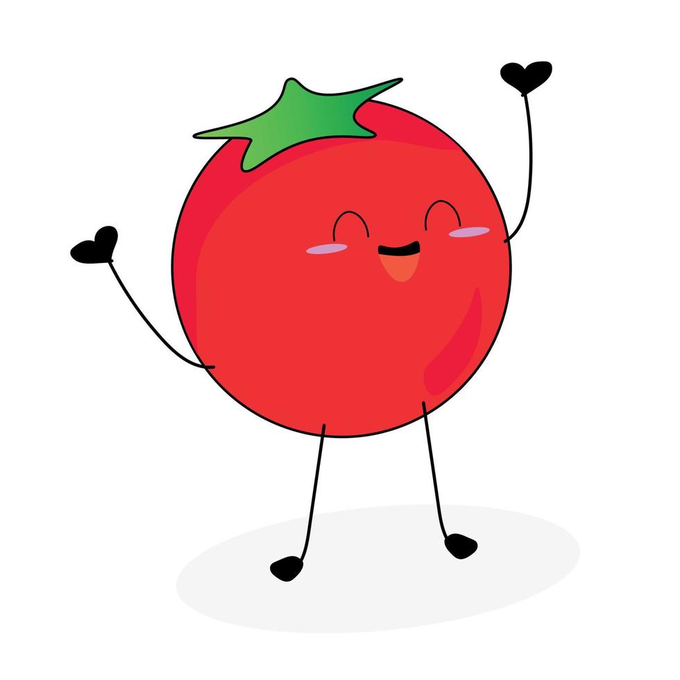 Vector of fruit series, vector of cute tomato fruits. Great for learning for kids as well as as icons.