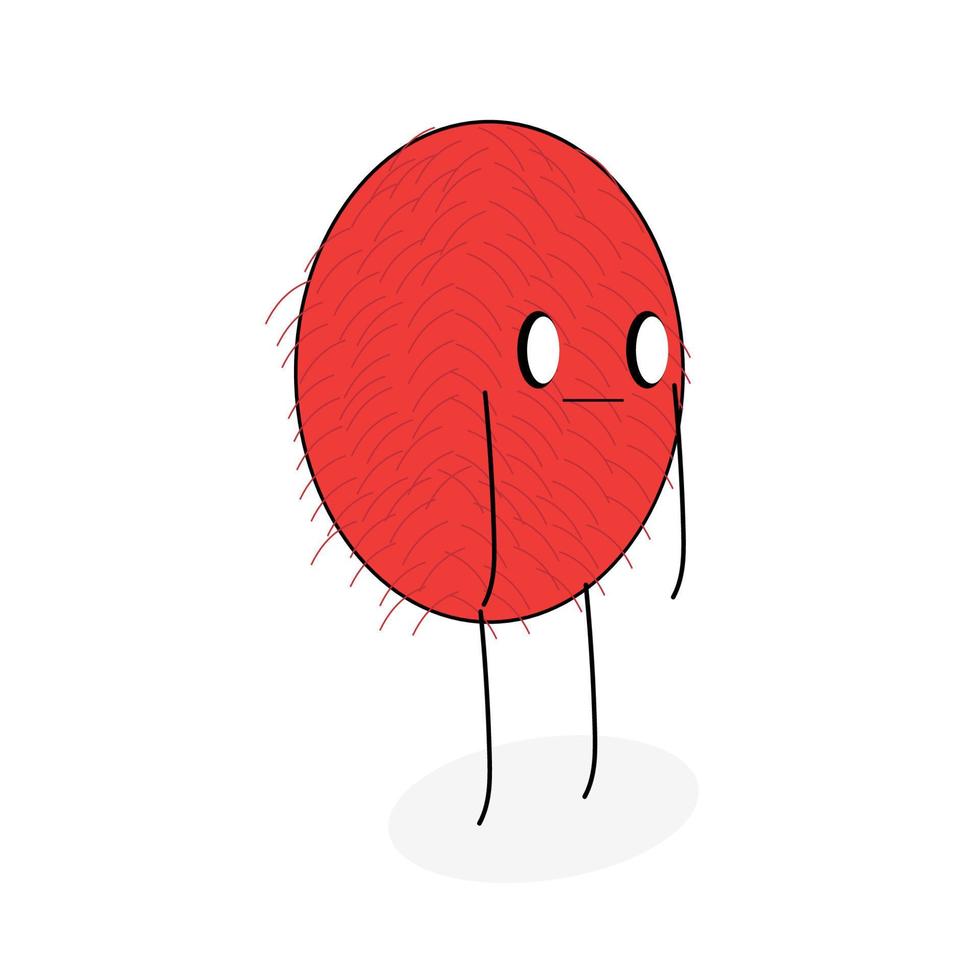 Fruit series vectors, cute rambutan fruit vectors. Great for learning for kids as well as as icons. vector