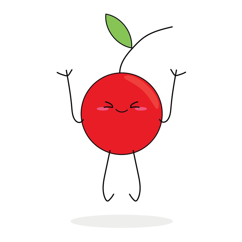 Fruit series vector, cute cherry fruit vector. Great for learning for kids as well as as icons. vector