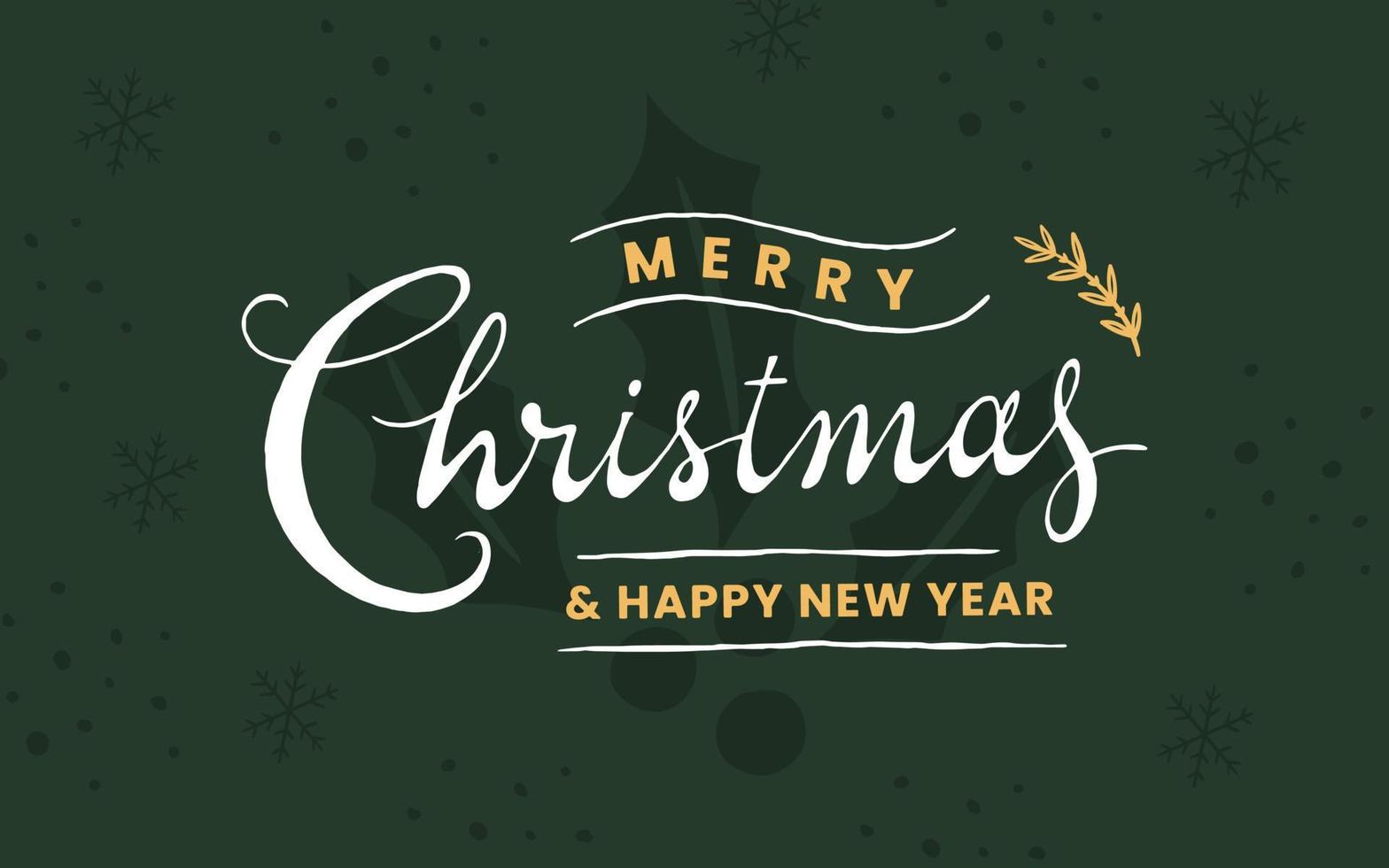 Merry christmas lettering text background. greeting card vector illustration