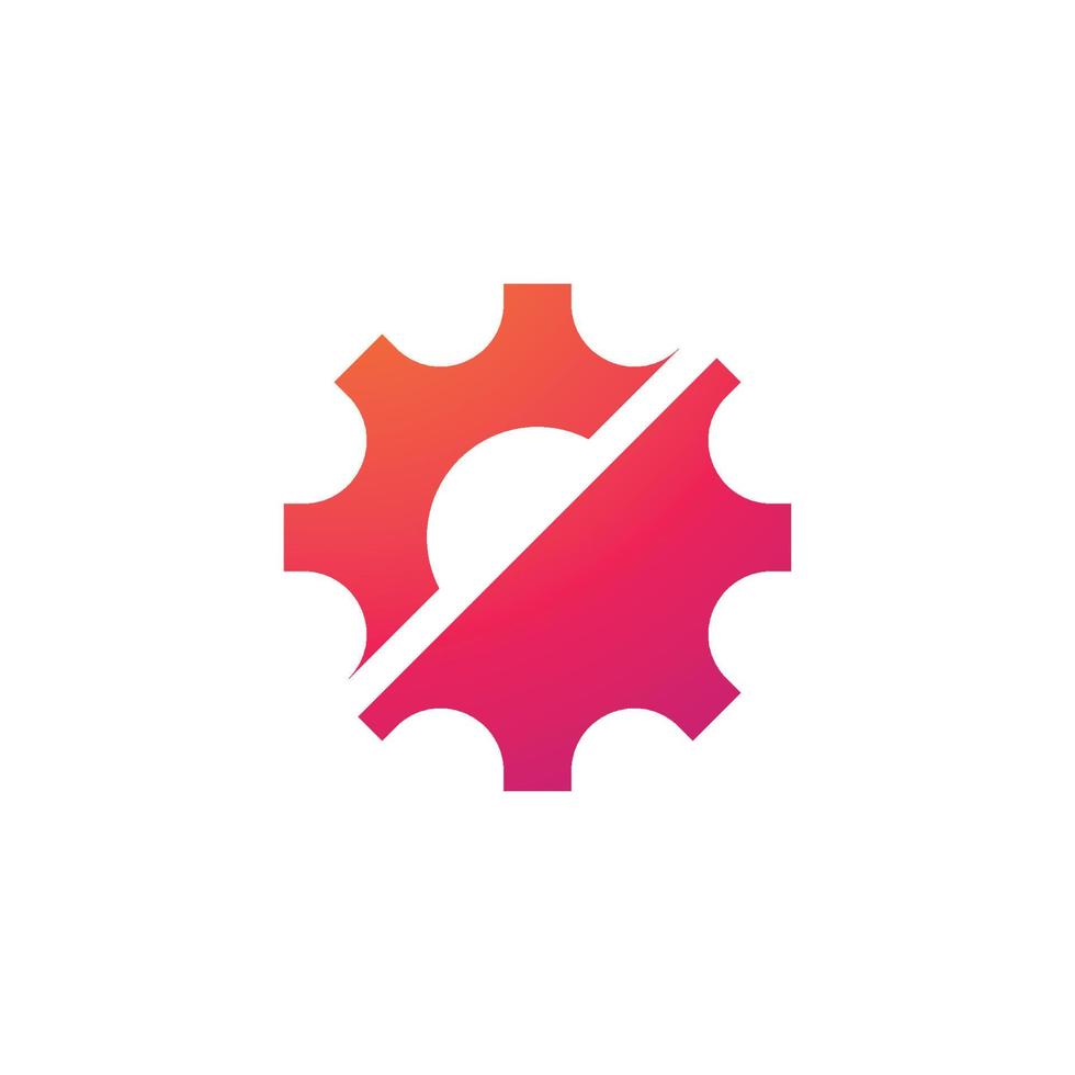 Mechanical Gear Logo Template Vector Element