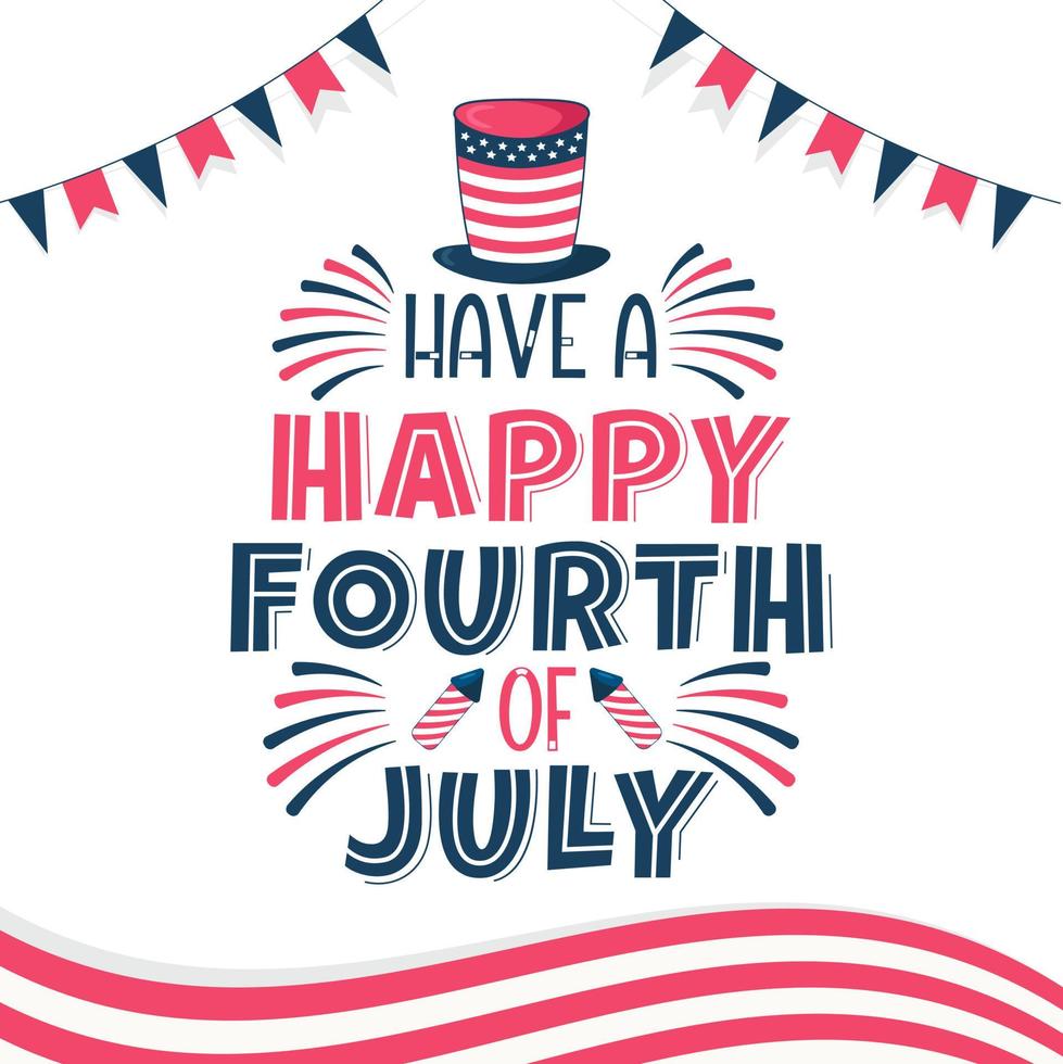 que tengas un feliz 4 de julio, feliz día de la independencia letras vector libre