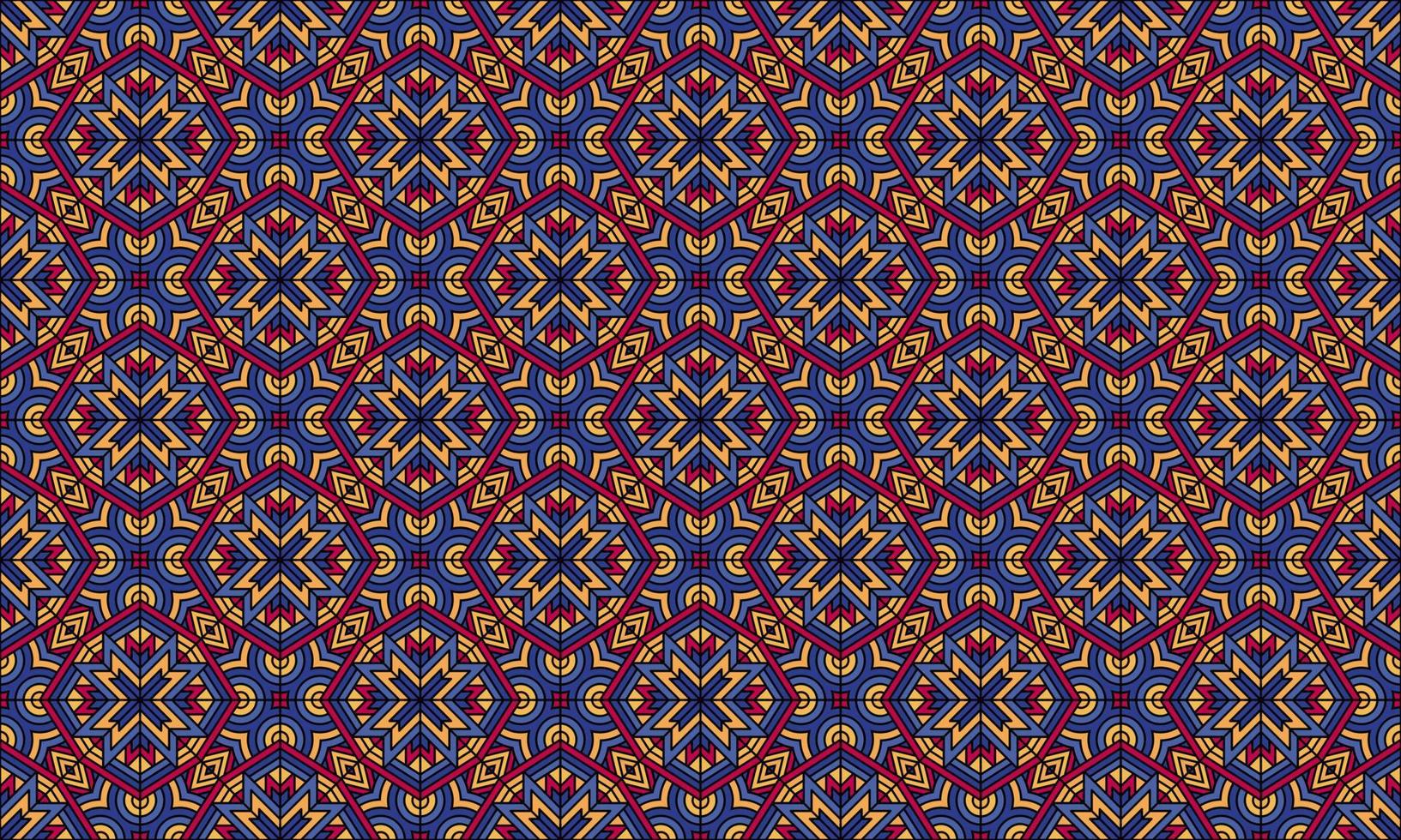 fondo de patrón étnico batik moderno elegante vector
