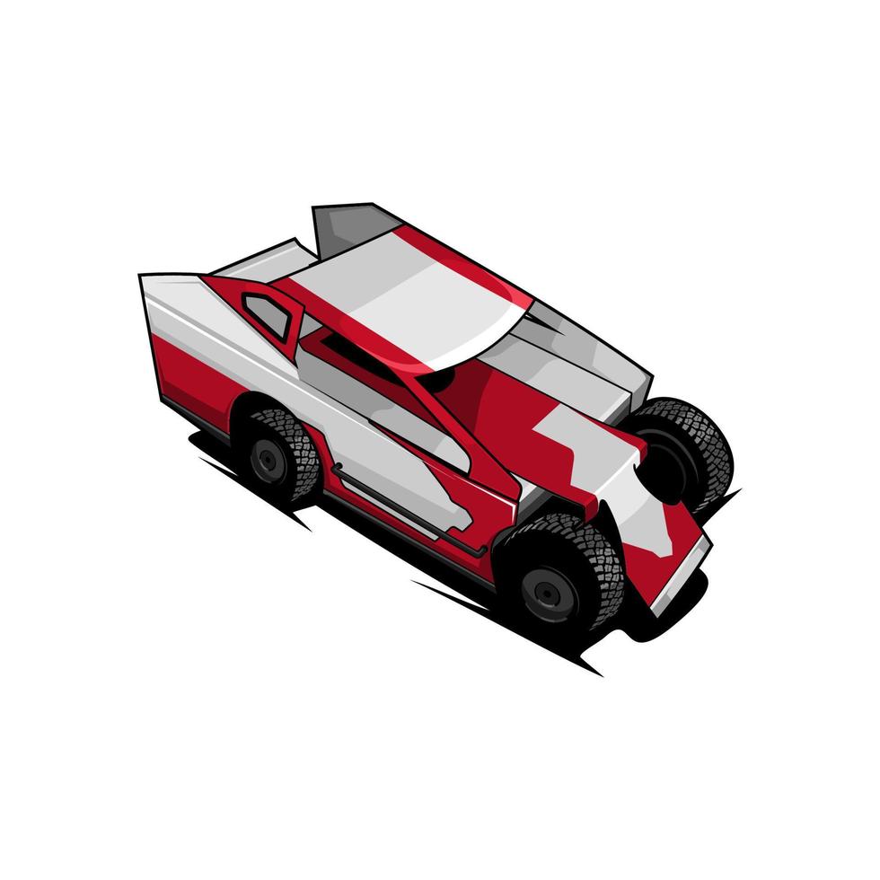 dirt racing car vector