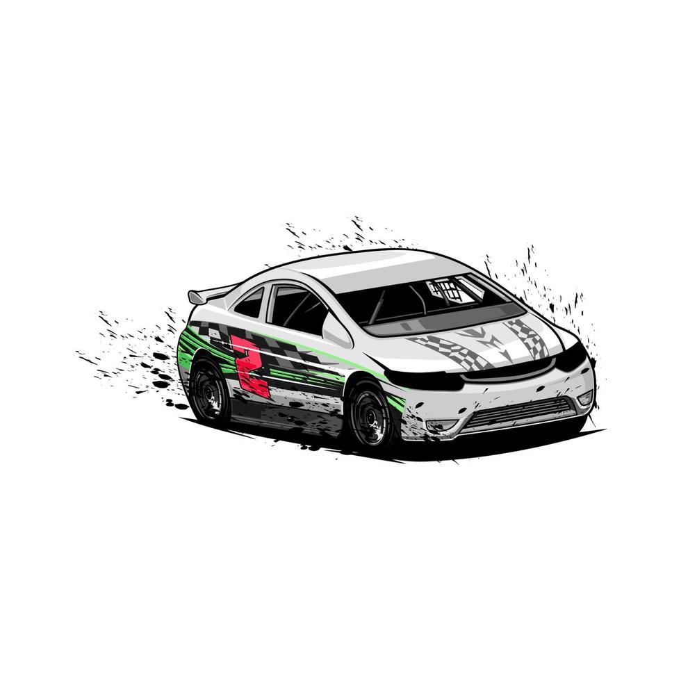 dirt racing car vector