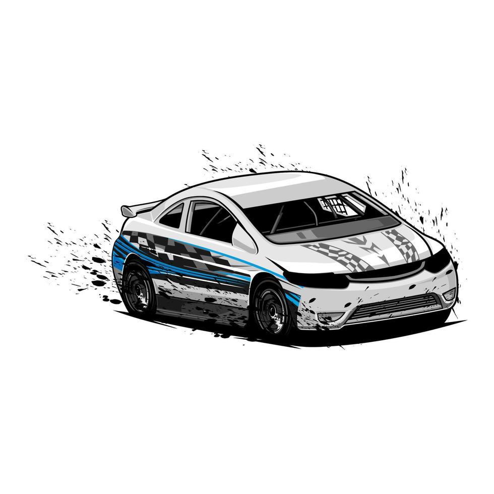 dirt racing car vector