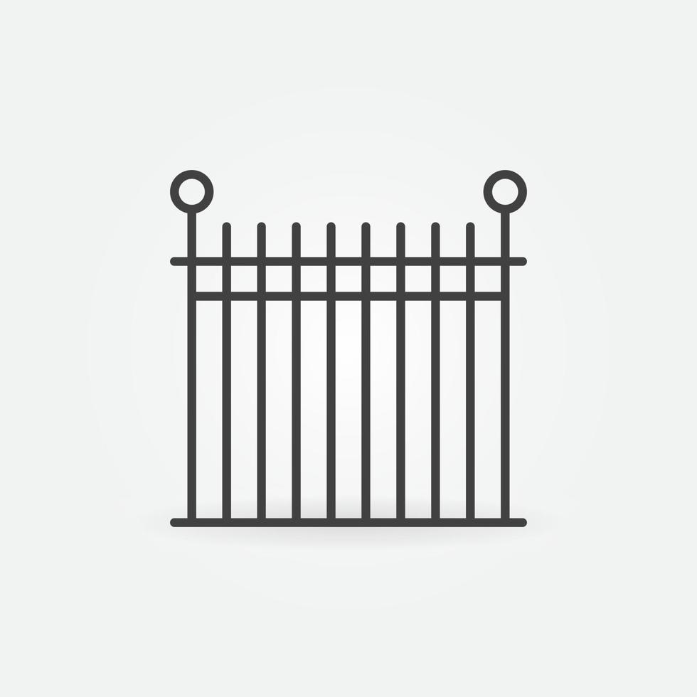 Wrought Iron Fencing vector concept icon in outline style