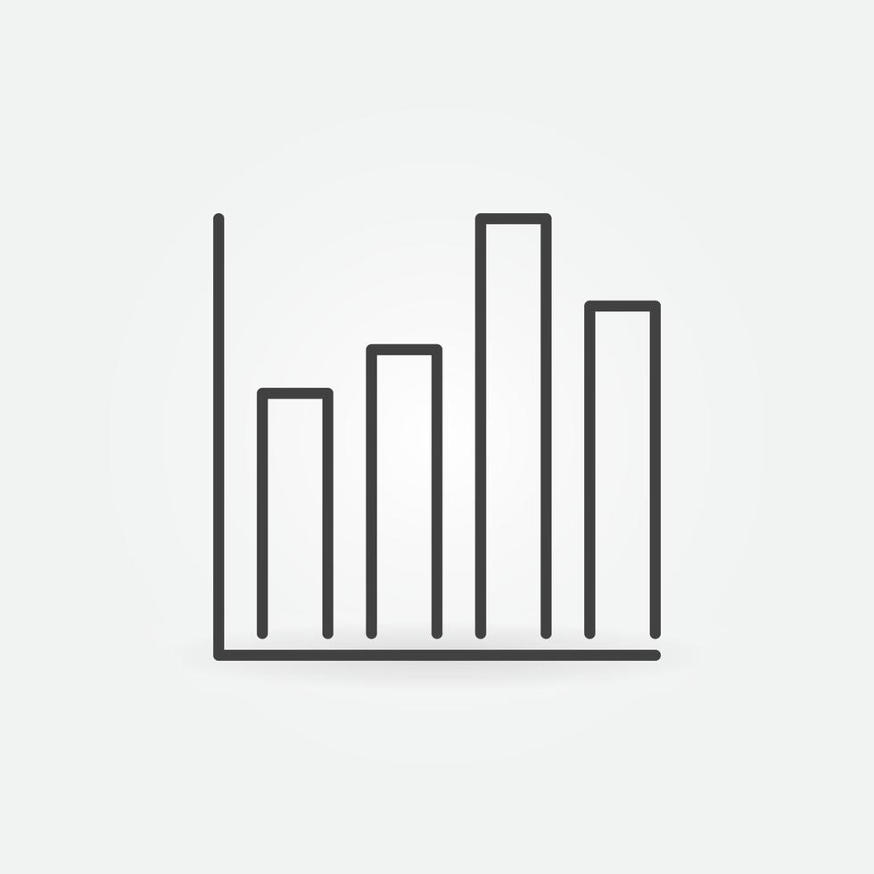 Bar Chart vector concept line icon or Statistics symbol