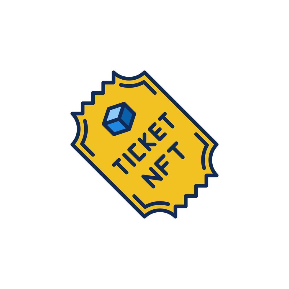 NFT Ticket vector concept colored icon. Non Fungible Token symbol 13703344 Vector Art at Vecteezy