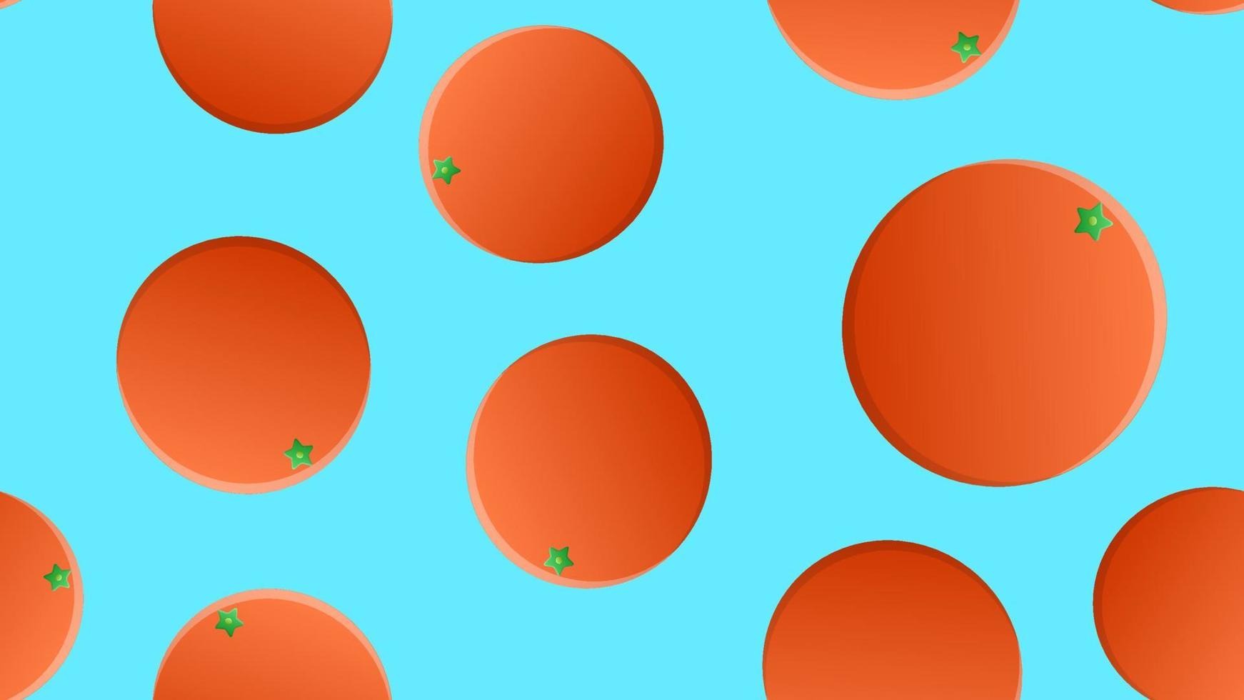 Fresh organic orange seamless pattern. Cute healthy fruit and high vitamin C background. -Vector vector