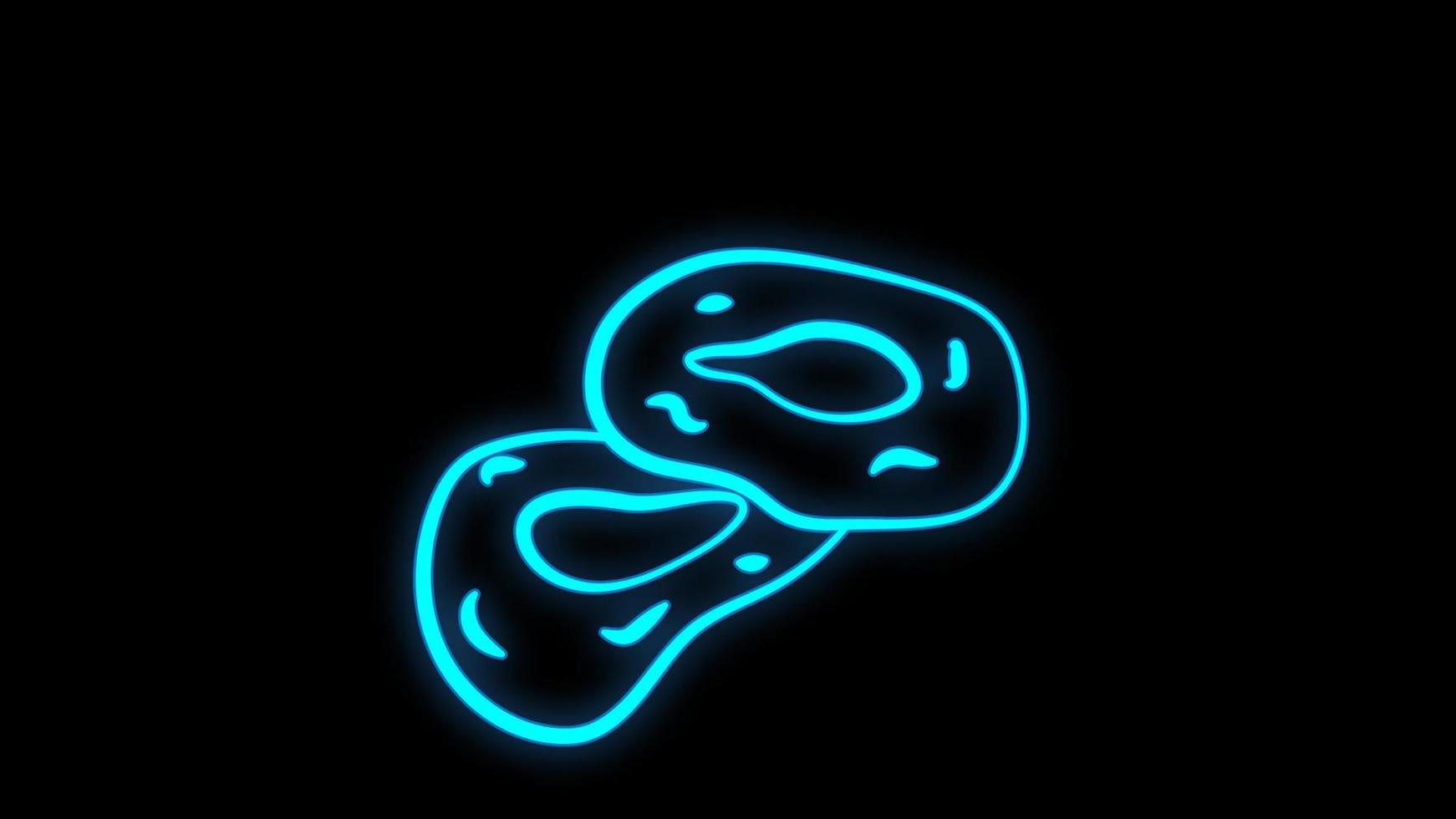 Fried onion rings neon icon. Elements of fast food set. Simple icon for websites, web design, mobile app, info graphics vector