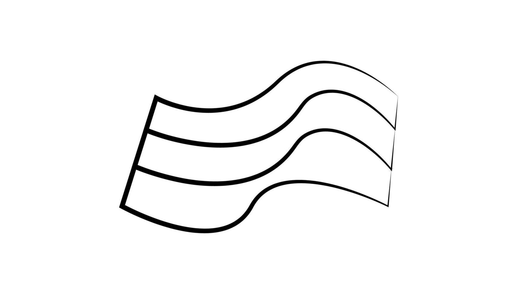Bacon slice outline icon. linear style sign for mobile concept and web design. bacon strips simple line vector icon. Symbol, logo illustration. Pixel perfect vector graphics
