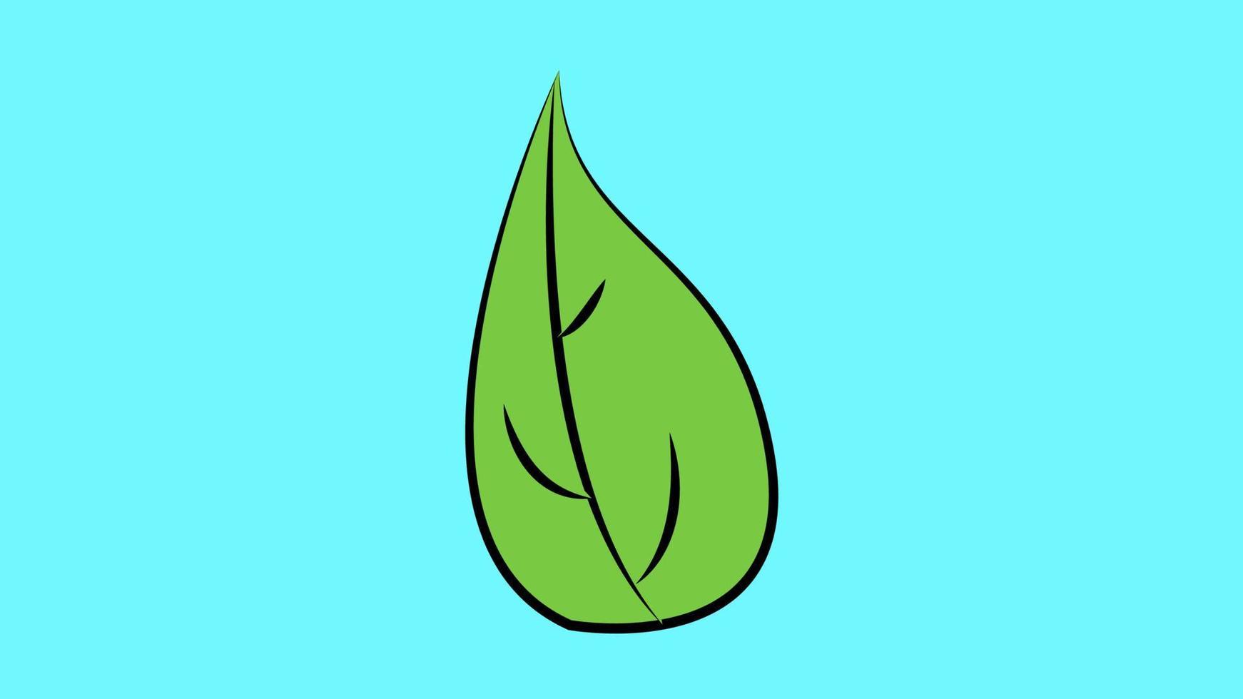 Green leaf plants icon or logo. Ecology purity and nature vector