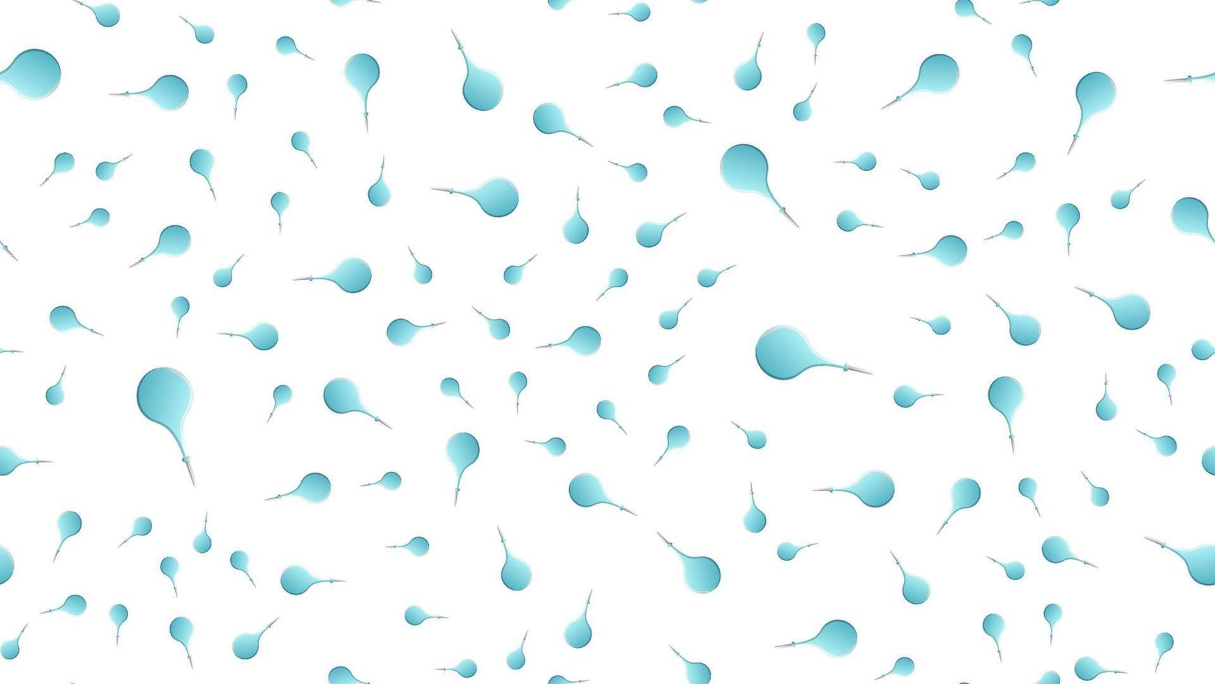 Endless seamless pattern of medical scientific medical items of rubber enemas for bowel cleansing on a white background. Vector illustration