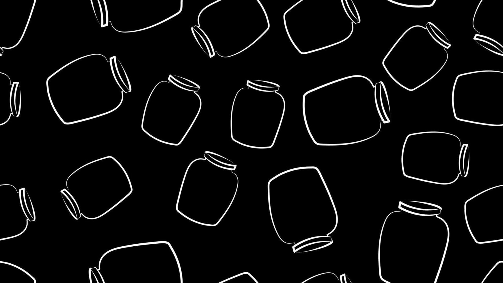 Seamless pattern with pickle jars fruits and vegetables vector