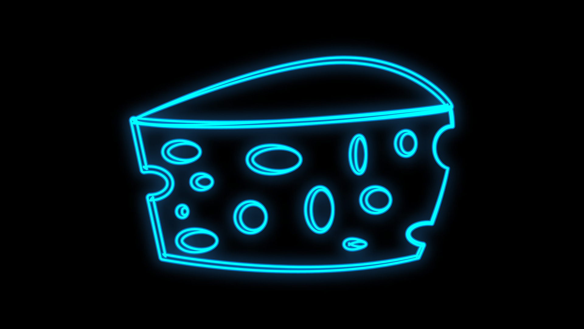 Cheese piece neon light icon. Organic dairy product, delicious