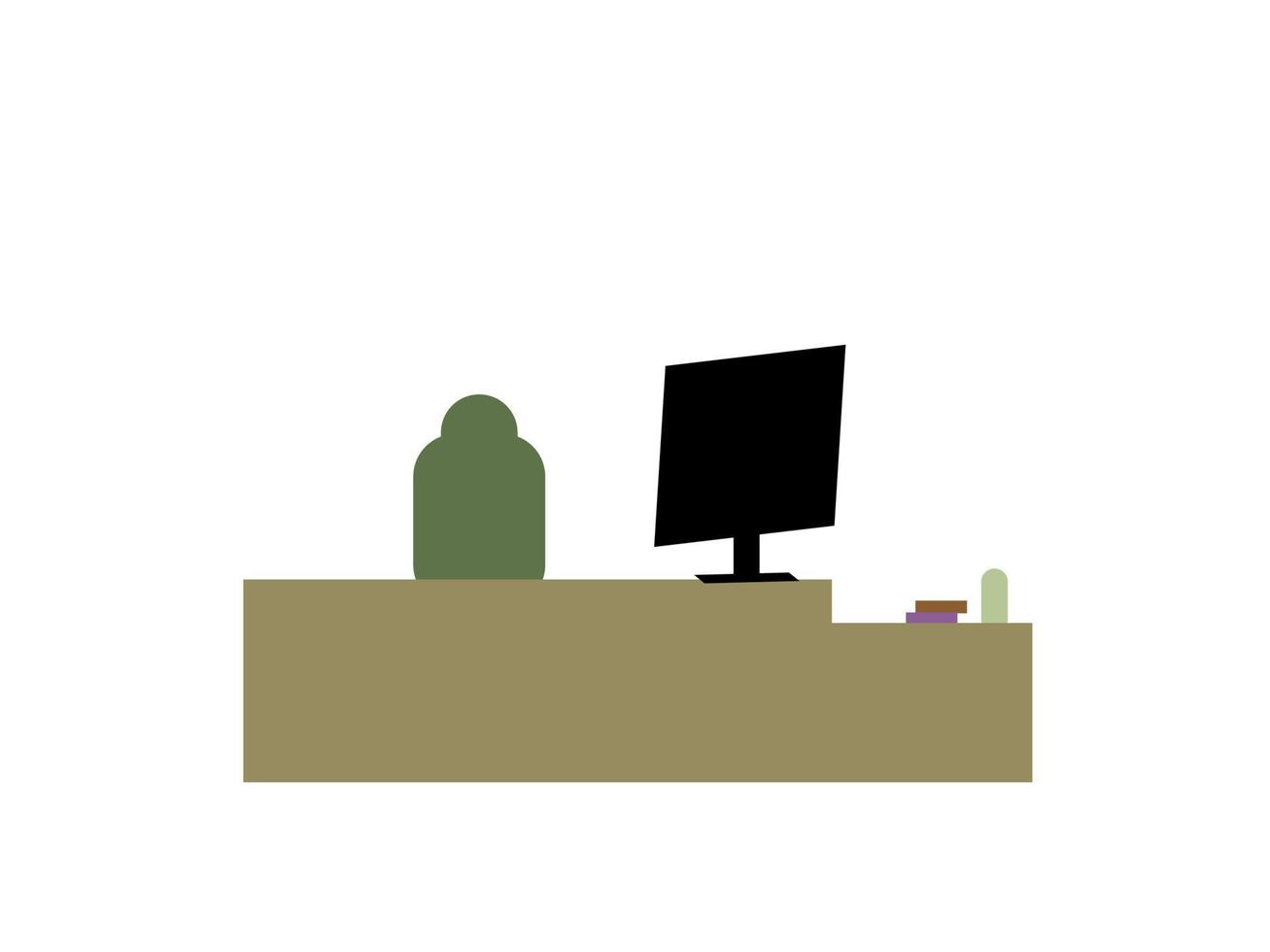 flat design workspace vector illustration