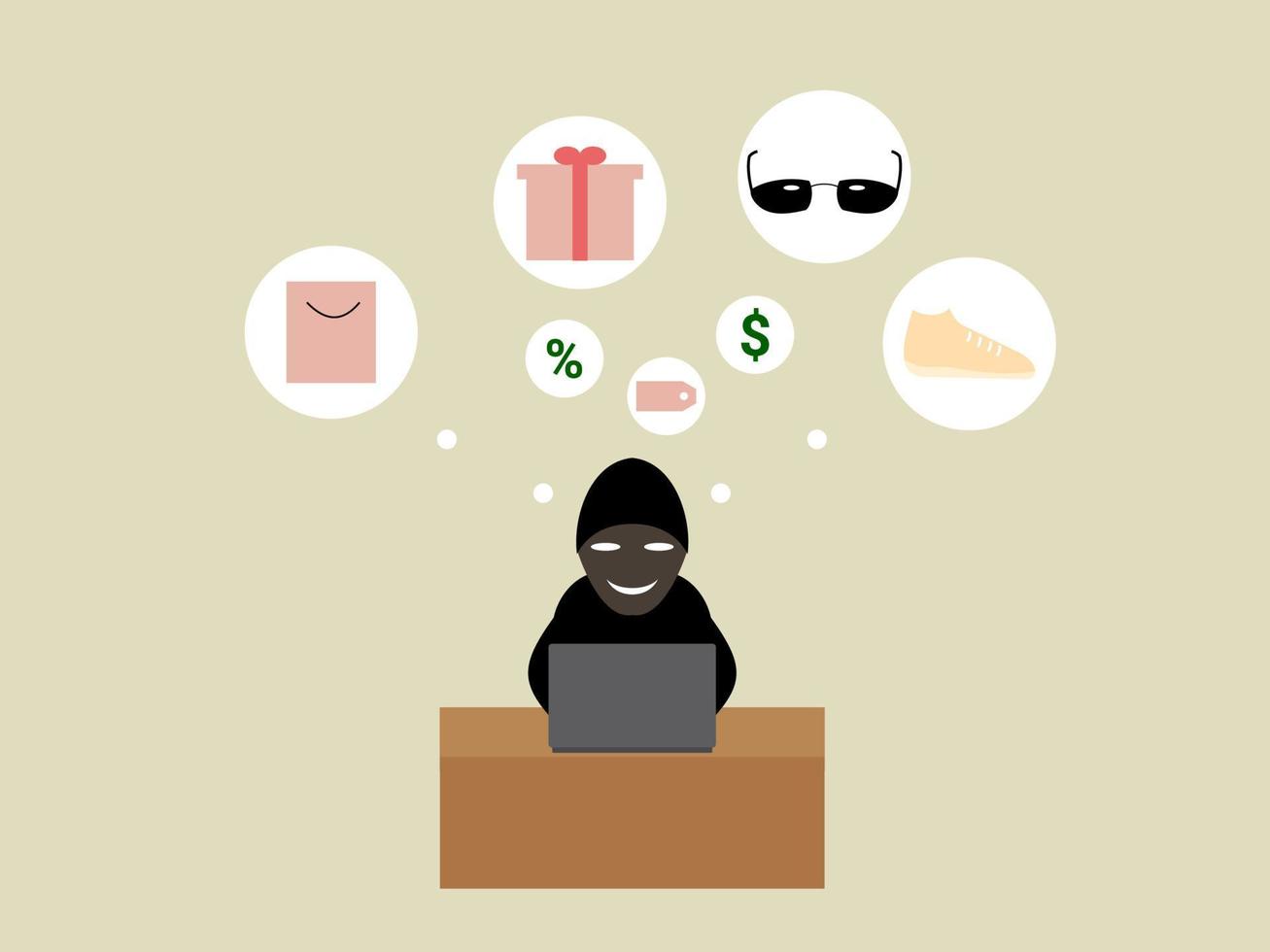 flat design cyber Monday vector illustration