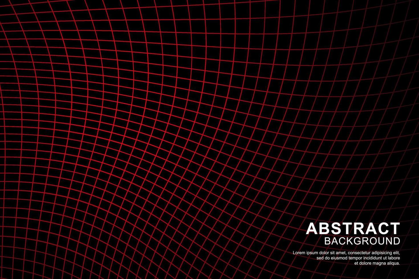 Abstract red net on black background vector