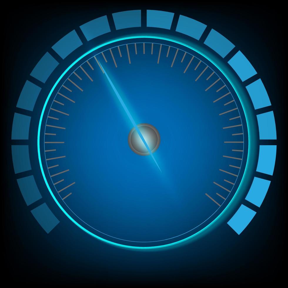 Gauge or meter indicator. Speedometer Circular percentage with Futuristic   elements. Holographic hud user interface elements, Hud interface vector transportation business.