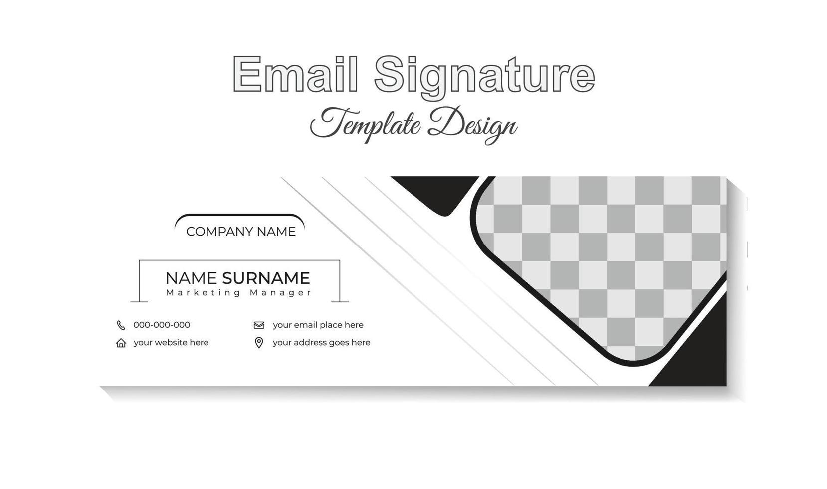 corporate business email signature template vector