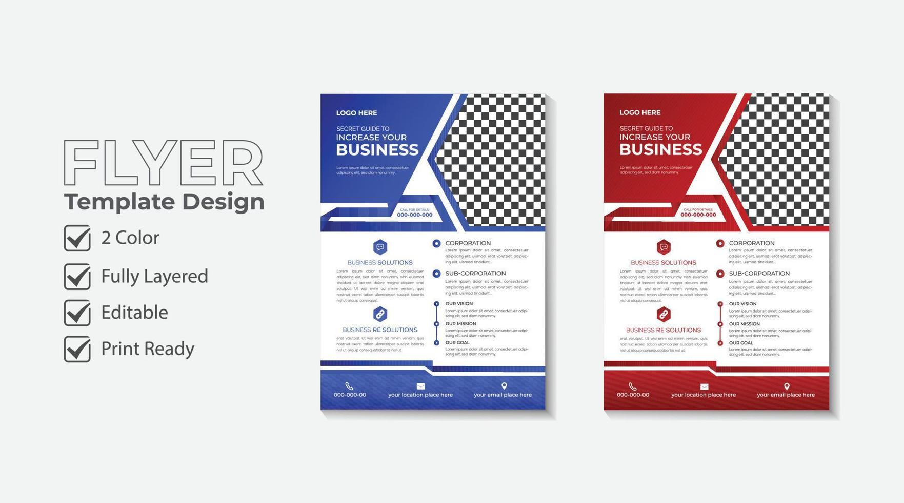 modern corporate business flyer template design vector