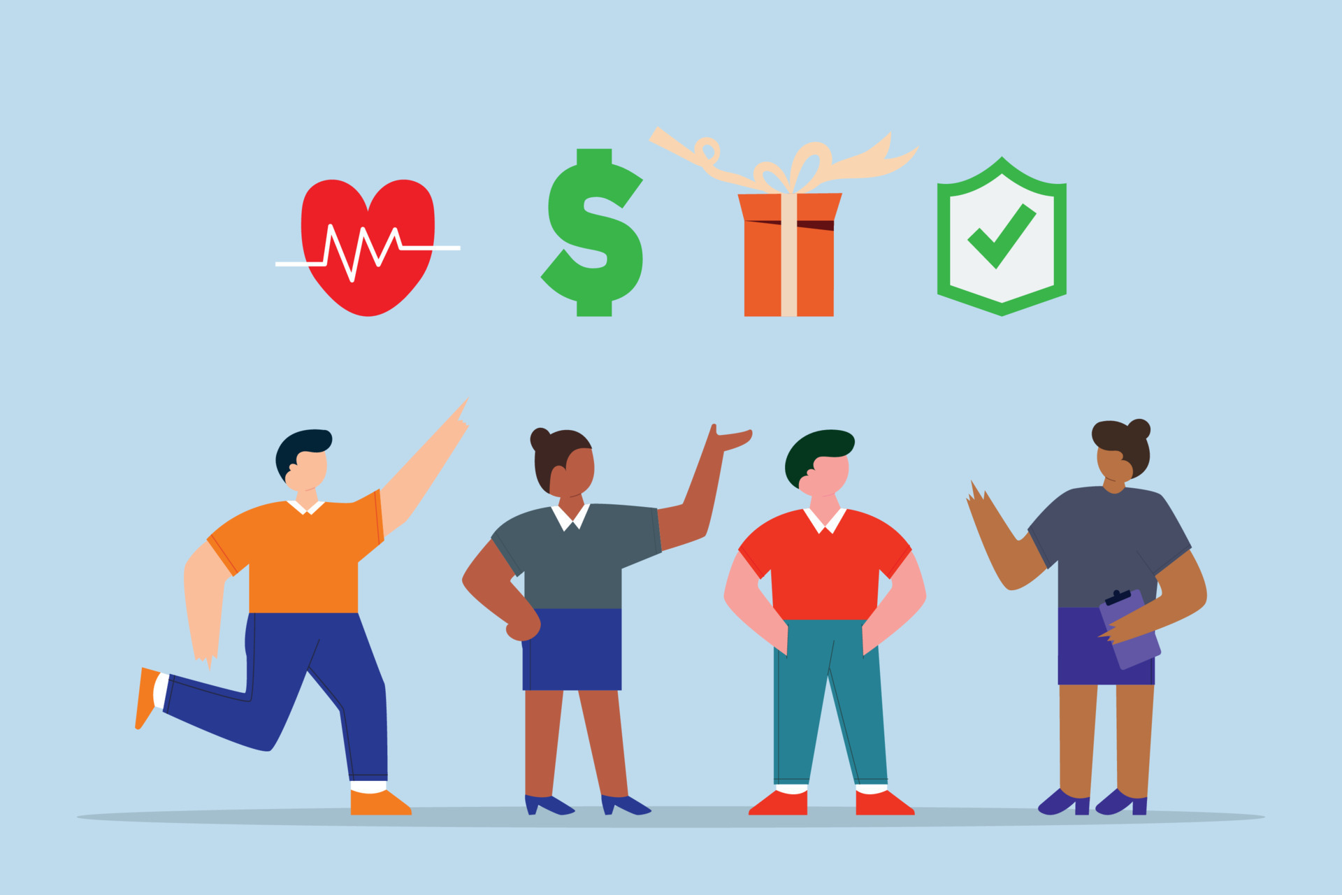 Employee Benefits And Compensation For Staff Advantage Business People employee-benefits-and-compensation-for-staff-advantage-business-people
