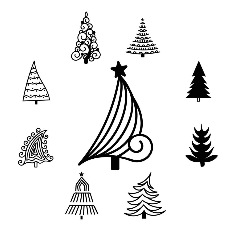árbol de navidad icono signo significante vector
