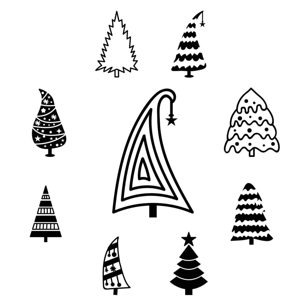 Christamas tree icon sign signifier vector