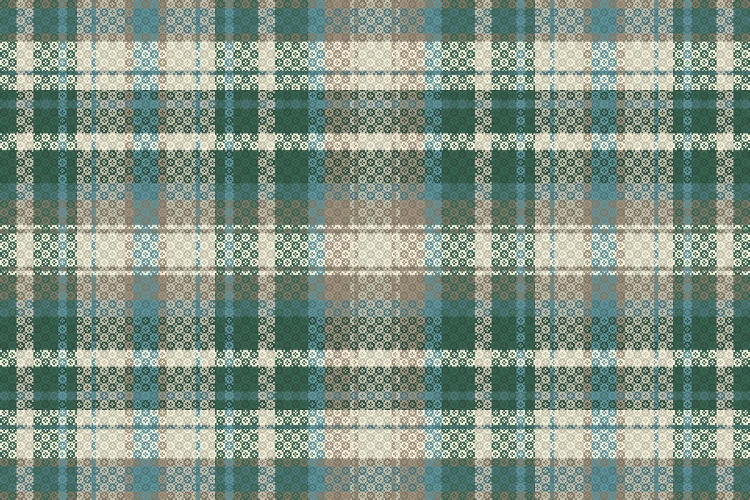 Tartan or plaid retro color pattern. vector