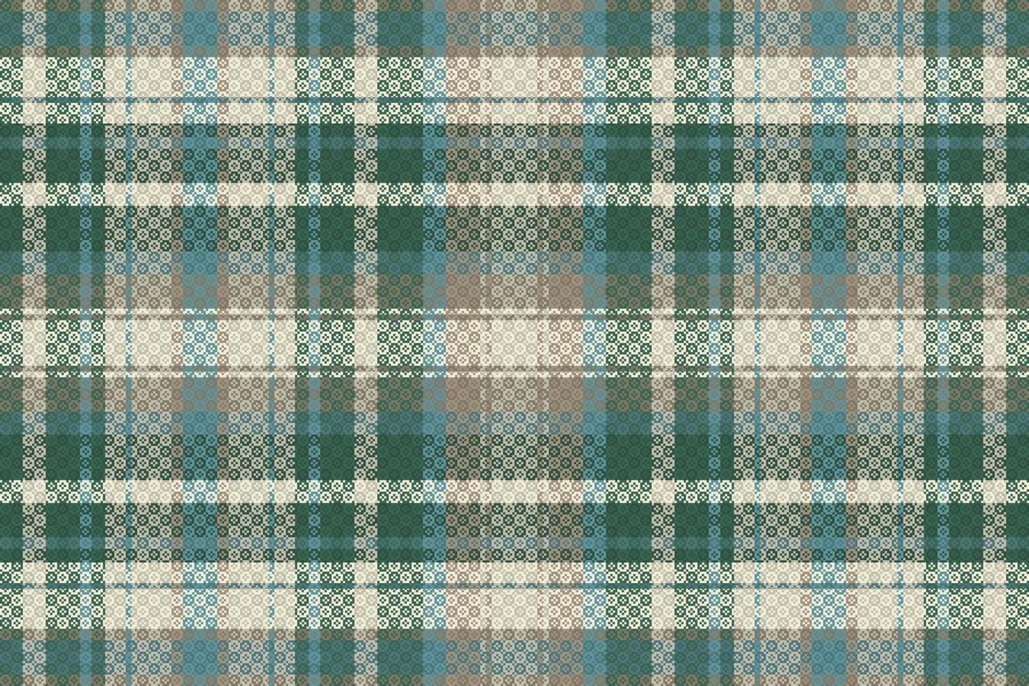 Tartan or plaid retro color pattern. vector