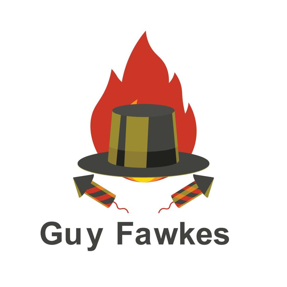 Fondo de la noche de Guy Fawkes. diseño con fuegos artificiales. vector