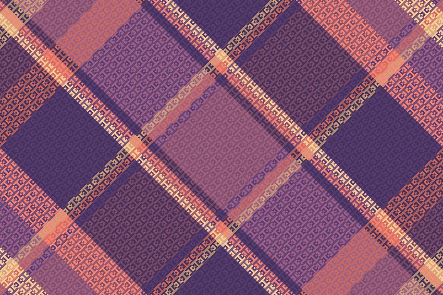 Tartan or plaid retro color pattern. vector