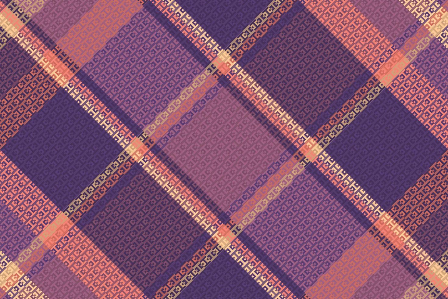 Tartan or plaid retro color pattern. vector