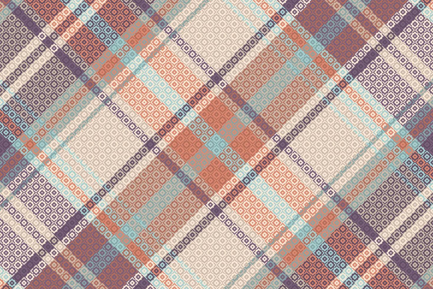 Tartan or plaid retro color pattern. vector