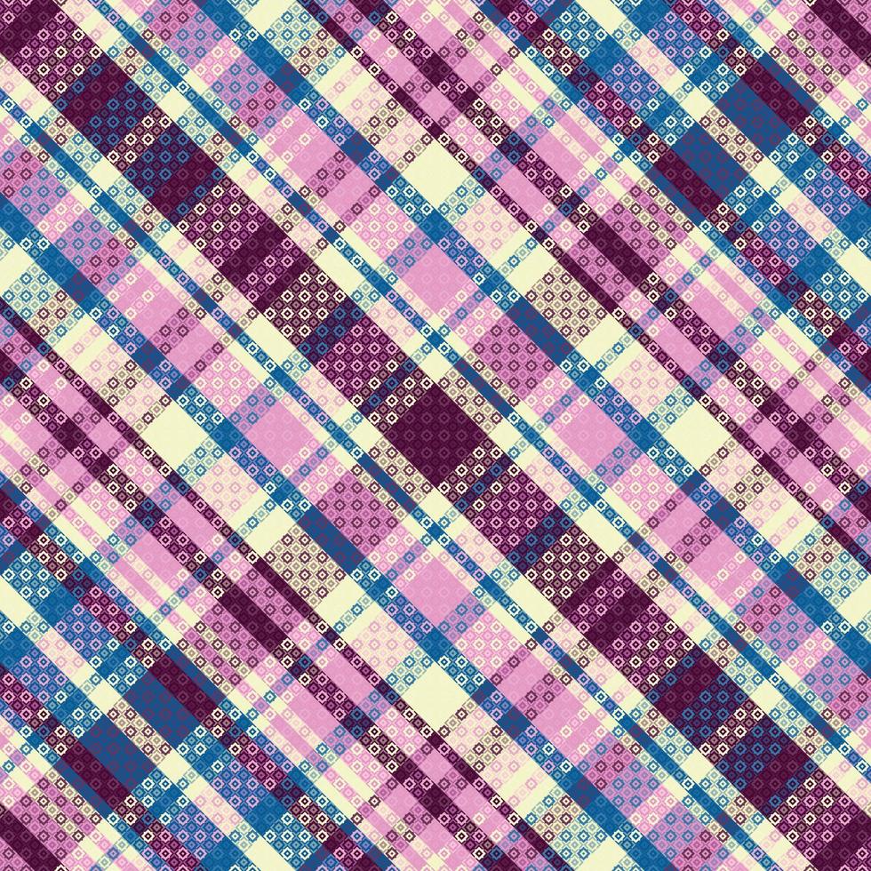 Tartan or plaid retro color pattern. vector